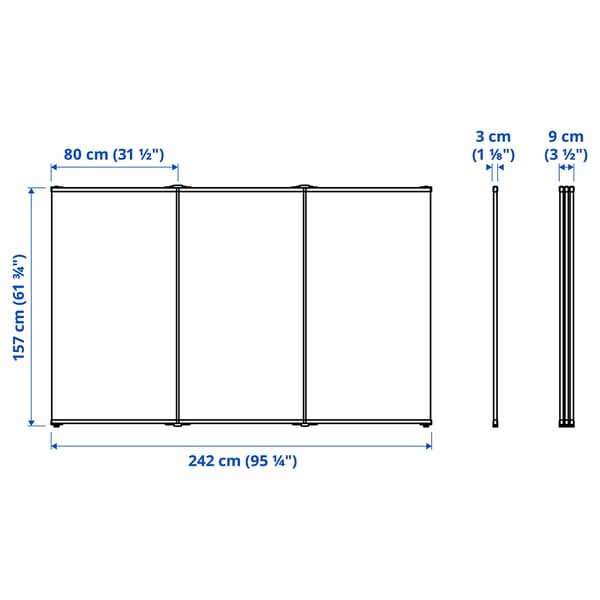 Illustration with measurements for the product: VARHAUG.