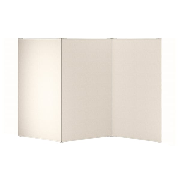 VARHAUG beige room divider: portable and flexible, this beige room divider creates separate spaces with sound-dampening material.