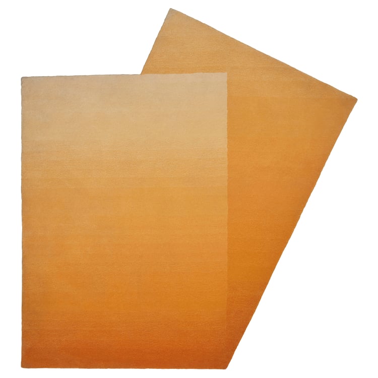 VARMBLIXT Rug, low pile, handmade/orange, 180x195 cm IKEA Spain