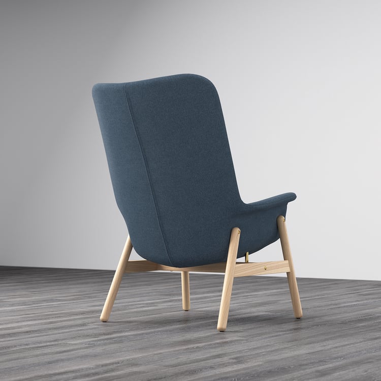 VEDBO Highback armchair Gunnared blue IKEA