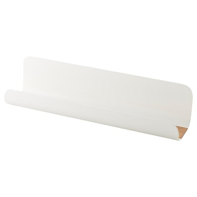 VEMUND magnetic pen holder, white, cork base, curved design.