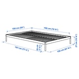 Illustration with measurements for the product: VEVELSTAD.