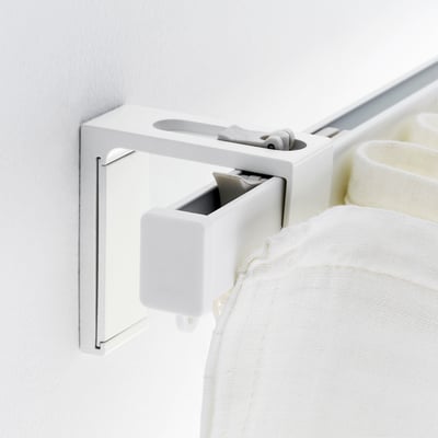 VIDGA wall bracket for curtains, aluminium, minimalist design, light blocker with stopper.