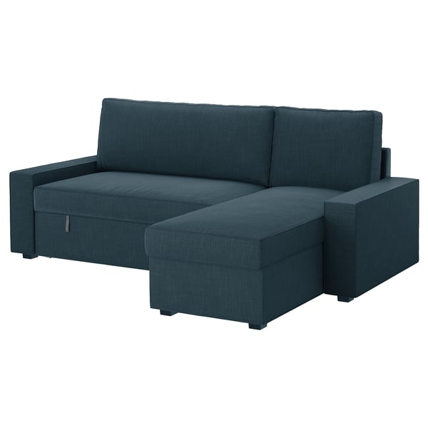 Vilasund Cover Sofa Bed With Chaise Longue Hillared Dark Blue Ikea