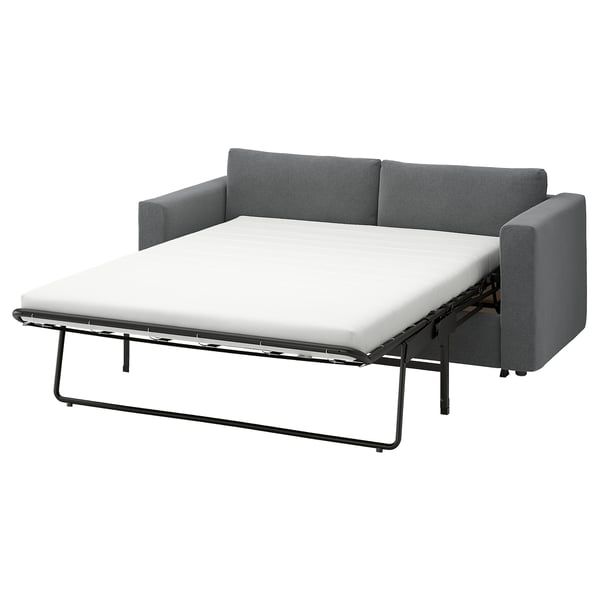 VIMLE 2-seat sofa-bed, Johanneshov dark grey