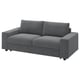 VIMLE 2-seat sofa-bed, with wide armrests/Johanneshov dark grey