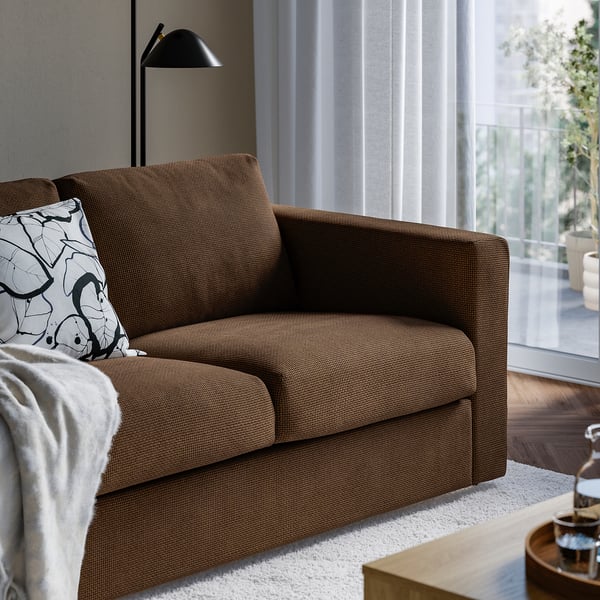 VIMLE 2-seat sofa, Mosshed dark brown