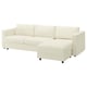 VIMLE 3-seat sofa-bed with chaise longue, Johanneshov off-white