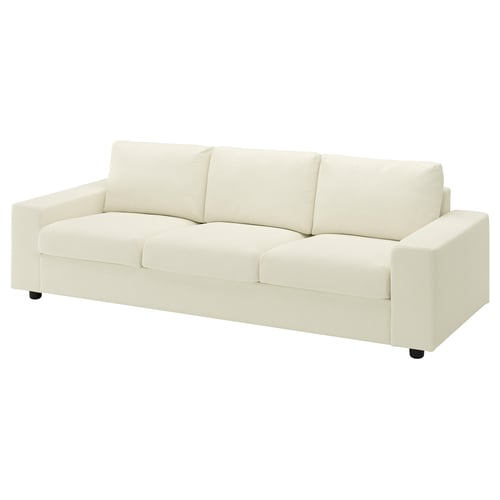 VIMLE 3-seat sofa, with wide armrests/Johanneshov off-white