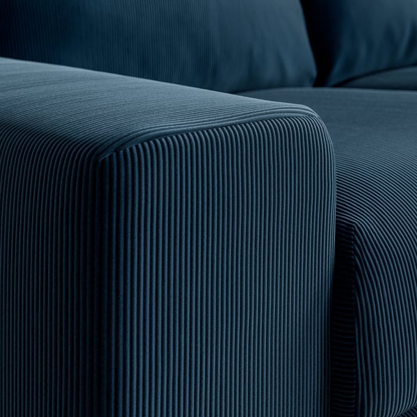 VIMLE 3-seat sofa, with wide armrests/Kelinge dark blue