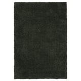 VINDEBÄK rug: dark grey, soft, recycled polyester, rectangular, plain.