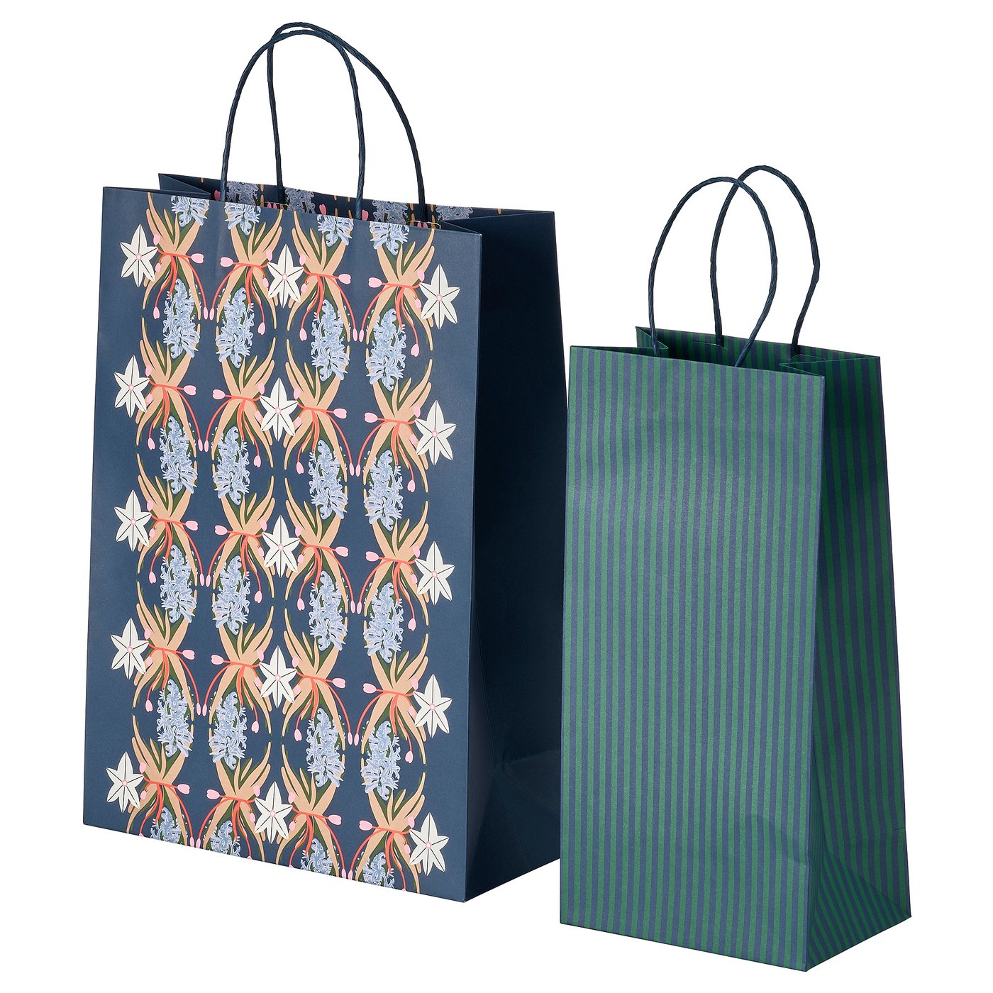 VINTERFINT Gift bag, set of 2 mixed patterns blue IKEA Spain