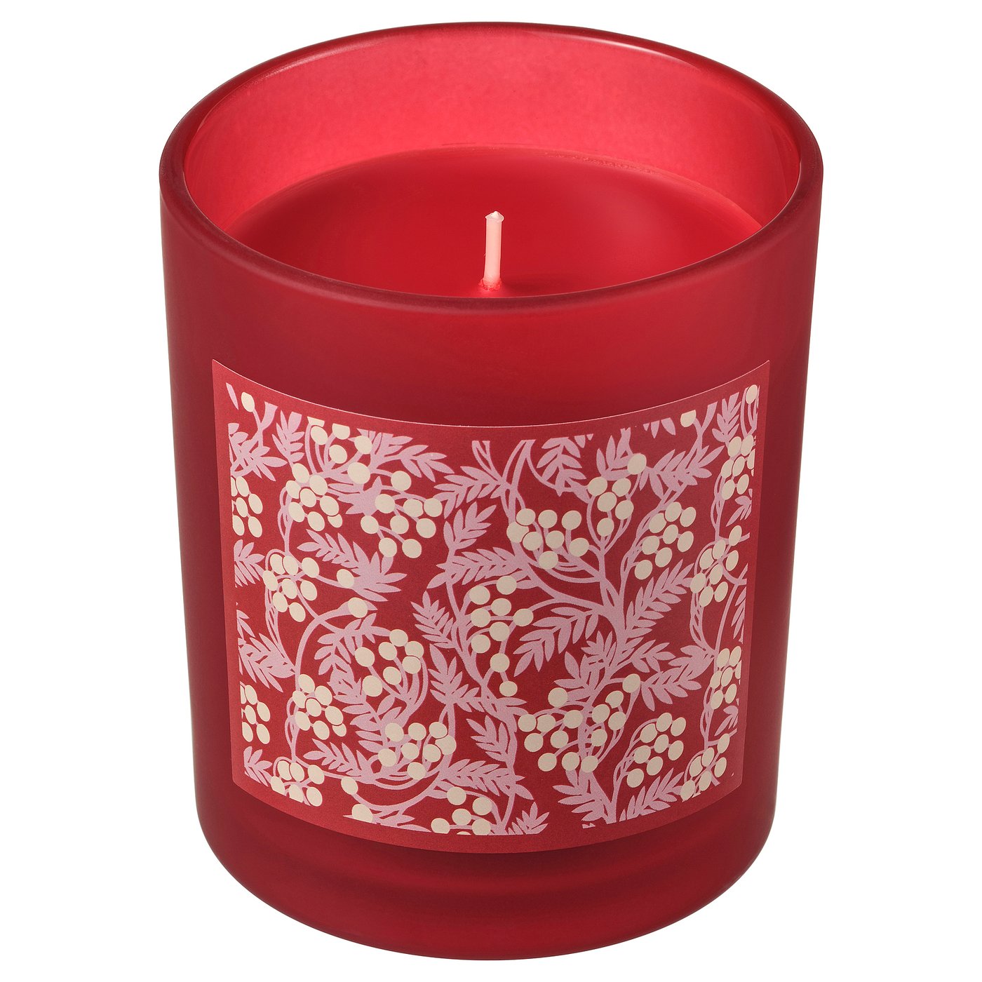 VINTERFINT Scented candle in glass Cinnamon & sugar red IKEA Spain
