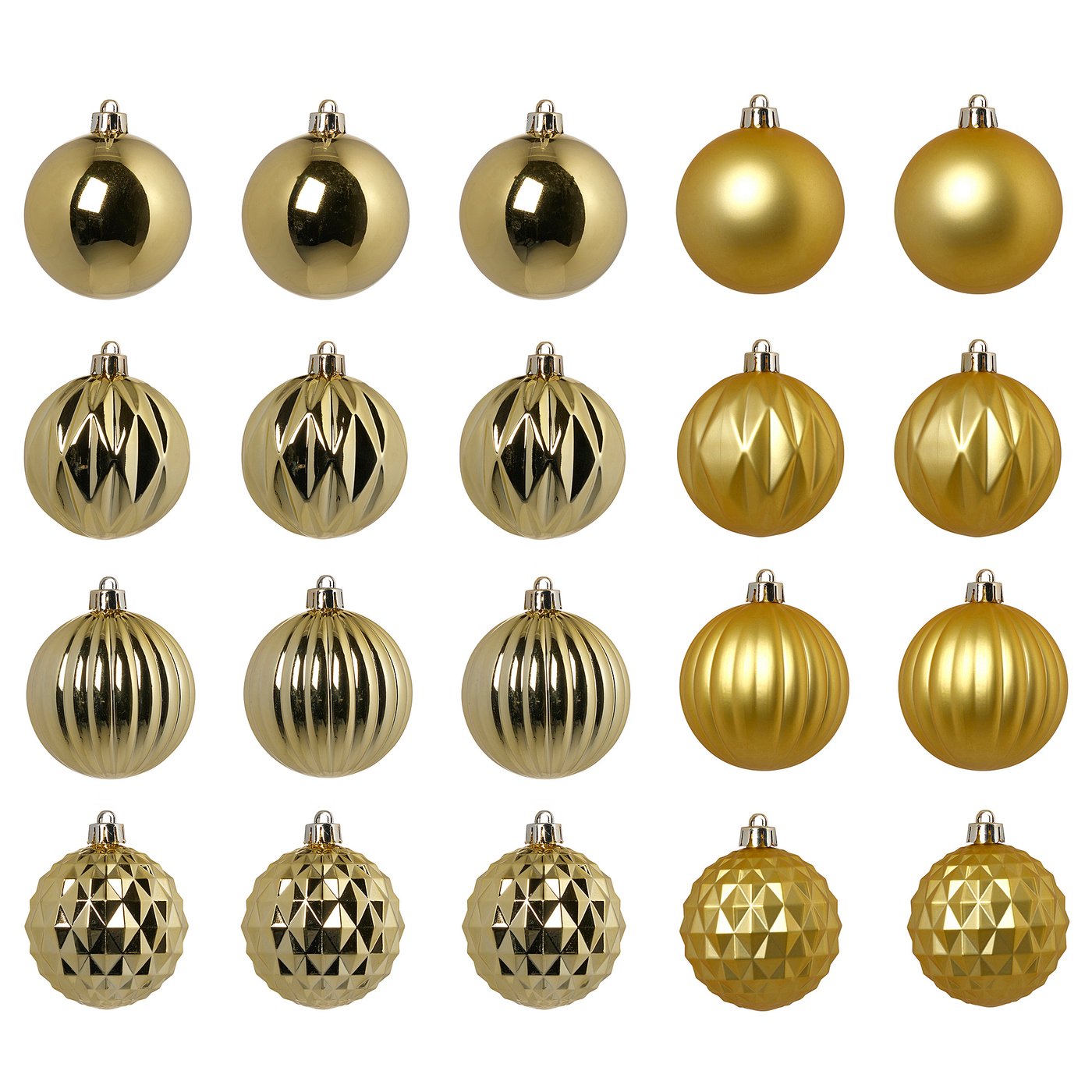 VINTERFINT Tree ornament in bag, set of 20 bauble goldcolour IKEA