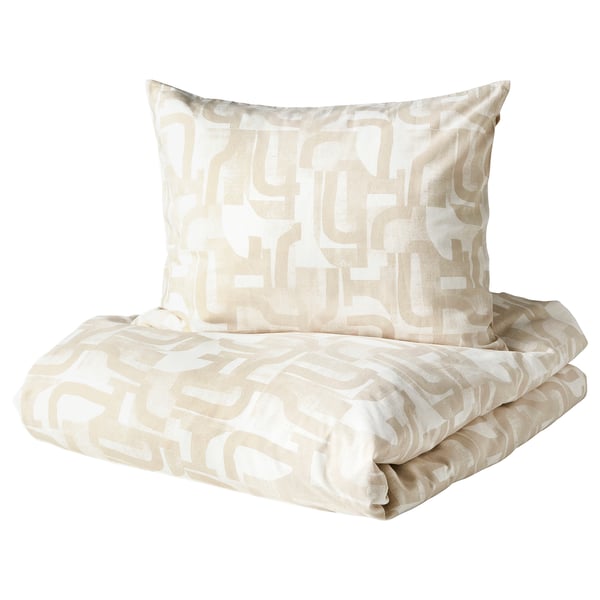 Vinterjasmin Quilt Cover And 2 Pillowcases White Beige Ikea