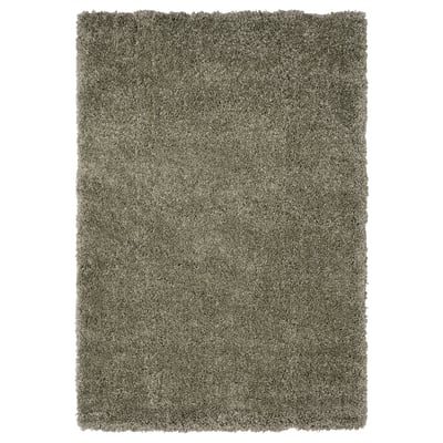VOLLERSLEV gray shaggy rug, soft texture, rectangular shape.
