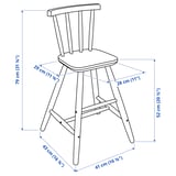 AGAM Silla alta para niños, blanco