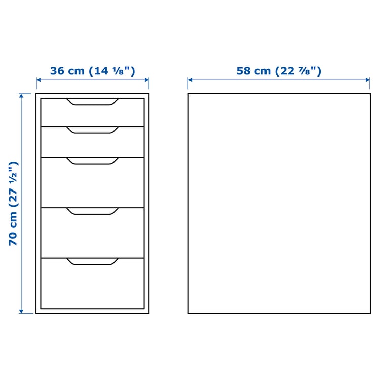 ALEX Cajonera blanco IKEA