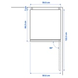Ilustración con medidas del producto: ALINGSÅS.