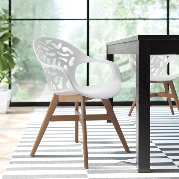 ANGRIM Silla, blanco con diseño - IKEA