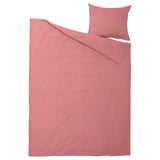 ÄNGSLILJA: juego de edredón y almohada de algodón rosa, suave y prelavado.