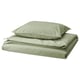 Juego de edredón y almohada verde ÄNGSLILJA, 100% algodón, dormitorio acogedor.