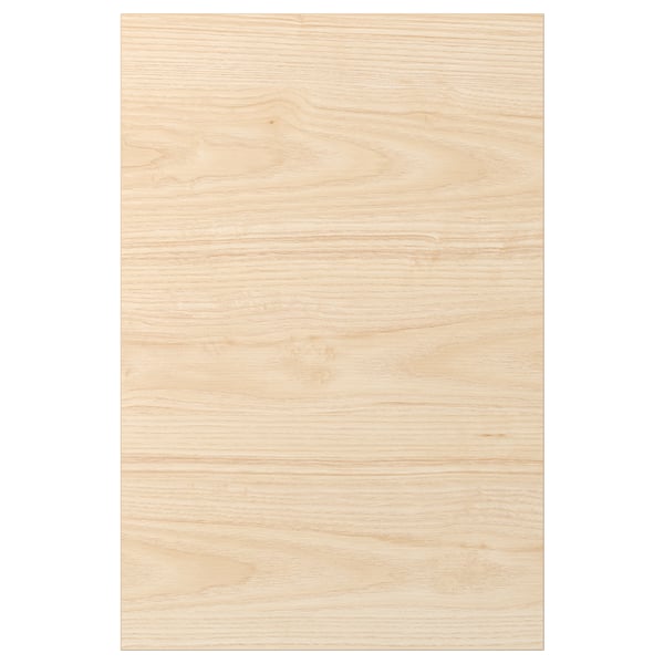 Puerta ASKERSUND: madera de fresno claro, melamina, cuadrada, diseño sencillo.
