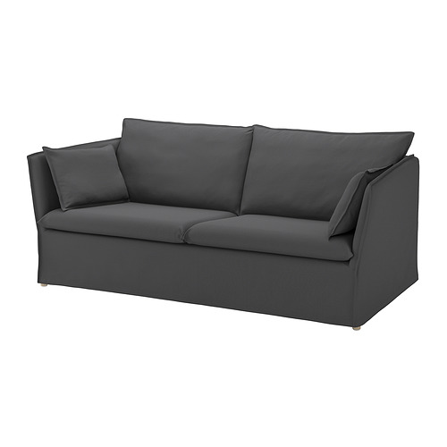 BACKSÄLEN - estructura sofá 3
	     funda para sofá de 3 plazas, + FUNDA  Hallarp gris VENTA ONLINE