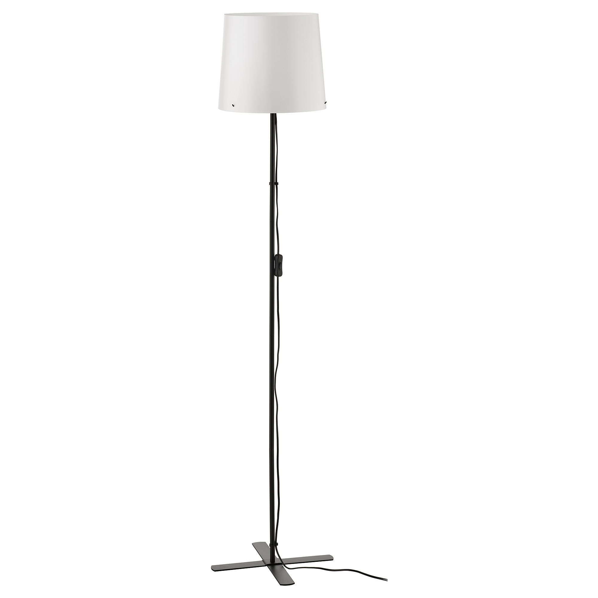 BARLAST Lámpara de pie, negro/blanco, 150 cm IKEA