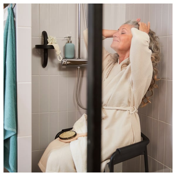 BÄSINGEN Silla de ducha, antracita