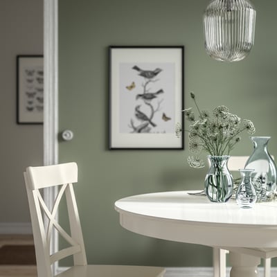 BERGKÖRSBÄR Florero / jarrón, vidrio/verde, 20 cm