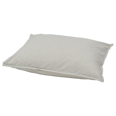 Funda de almohada de rayas grises BERGPALM, diseño vintage. Confeccionado en suave 100% algodón, de forma rectangular.