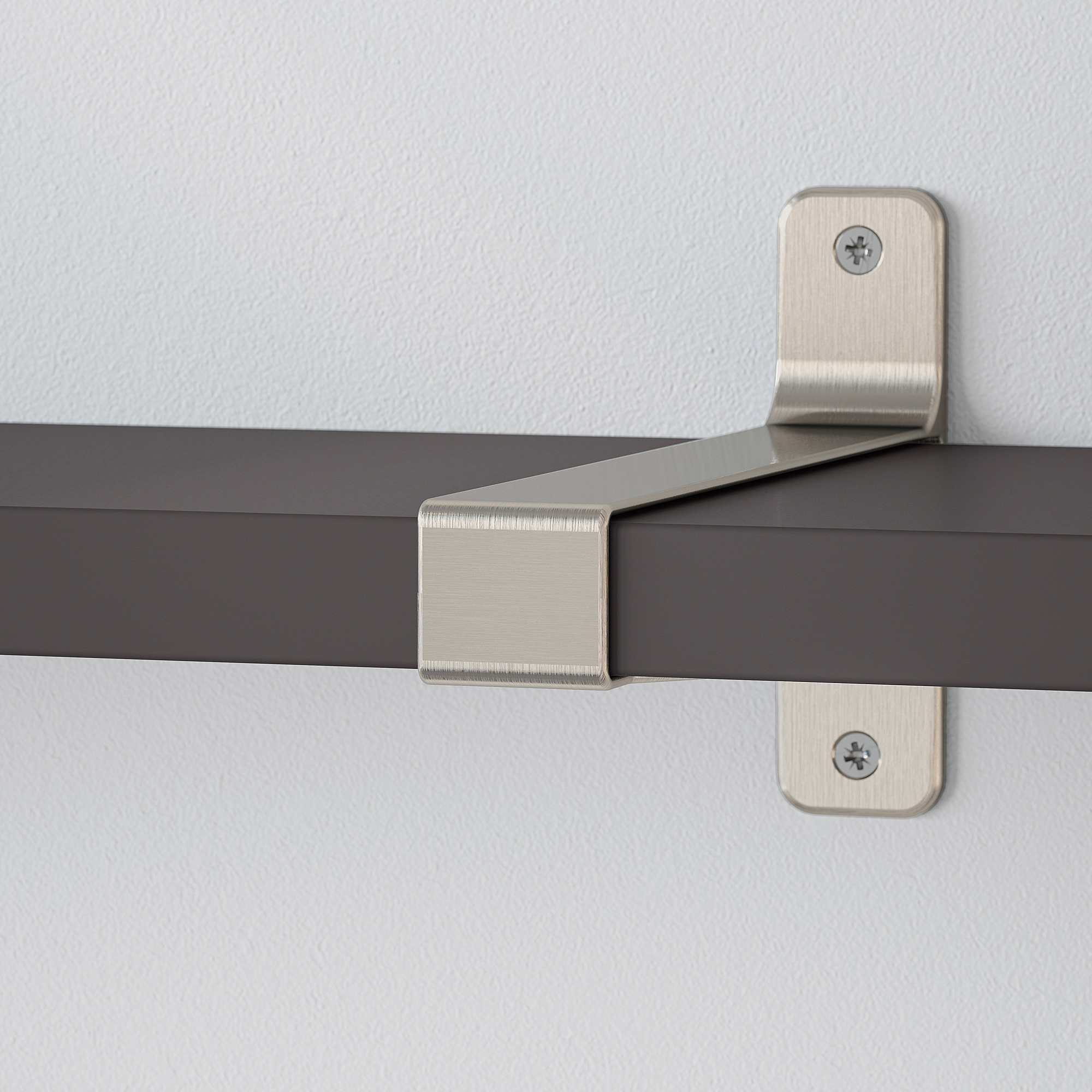 BERGSHULT / GRANHULT Estante, gris oscuro, niquelado, 160x20 cm - IKEA