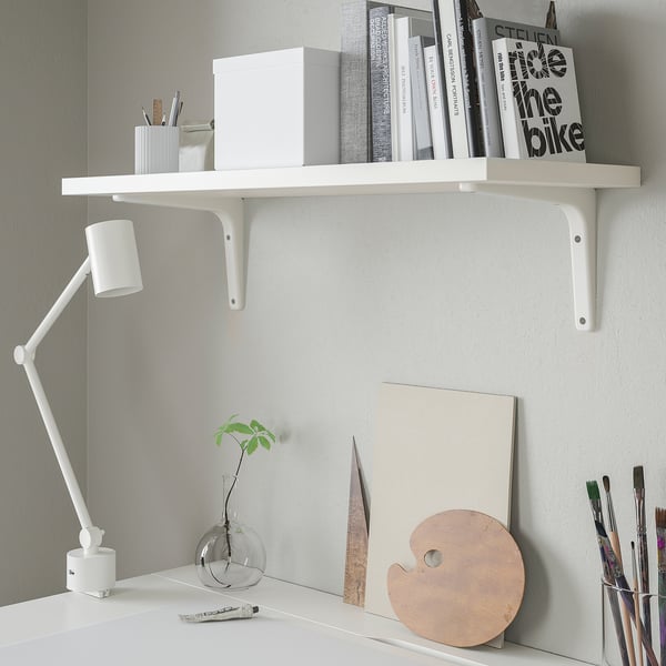 BERGSHULT / TOMTHULT balda con soporte, blanco, 80x30 cm - IKEA