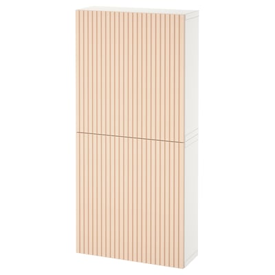 BESTÅ mueble de almacenamiento de madera de abedul, elegante