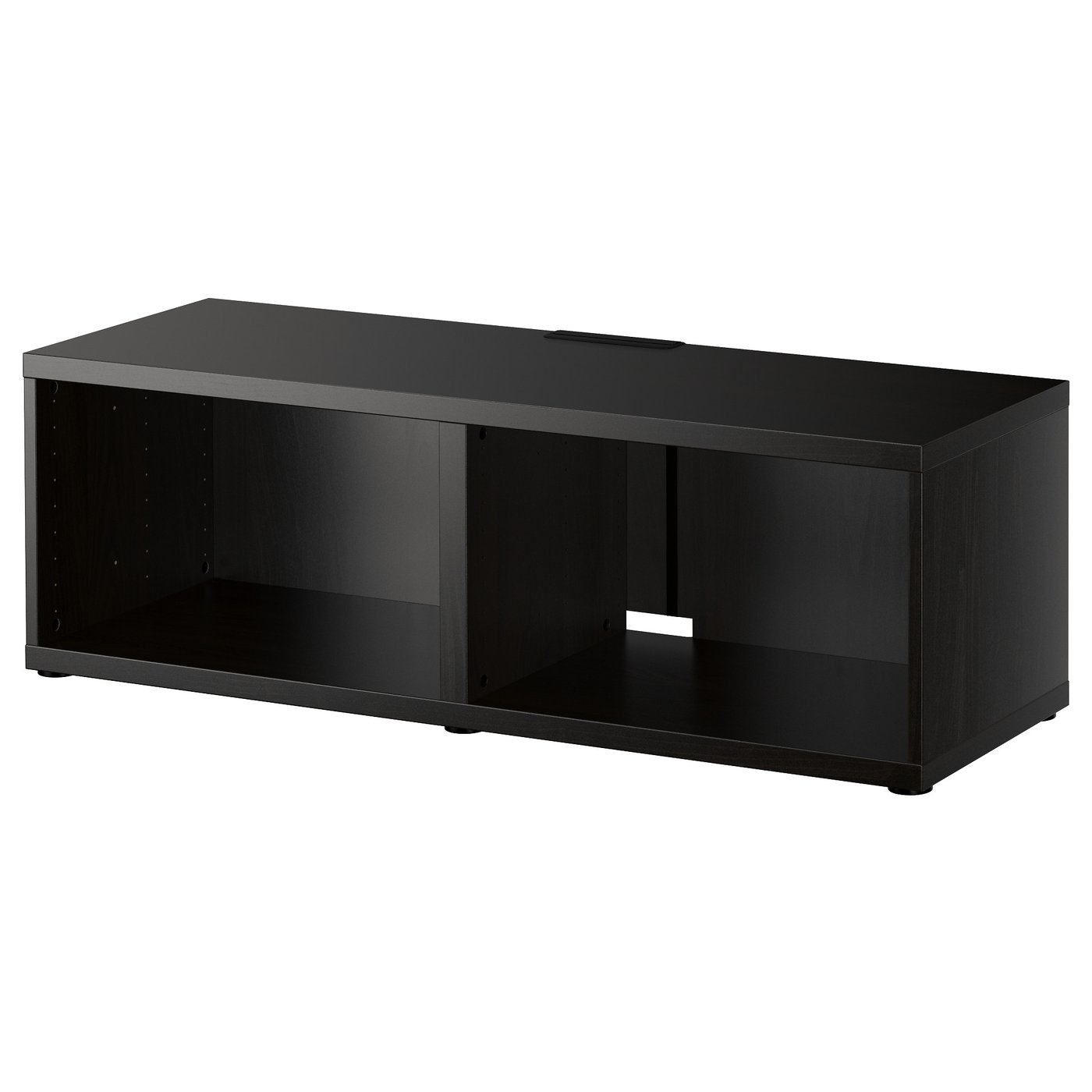 BESTÅ Mueble TV - negro-marrón 120x40x38 cm