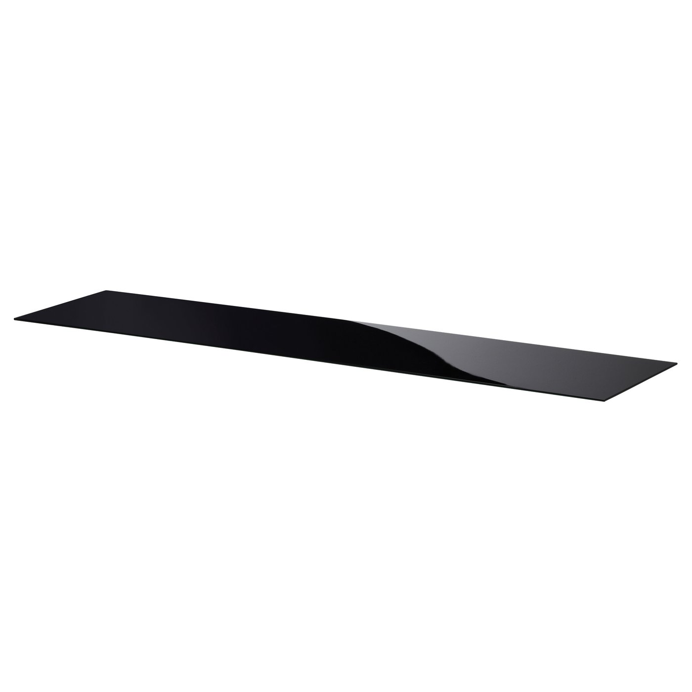BESTÅ Panel superior - vidrio negro 180x40 cm