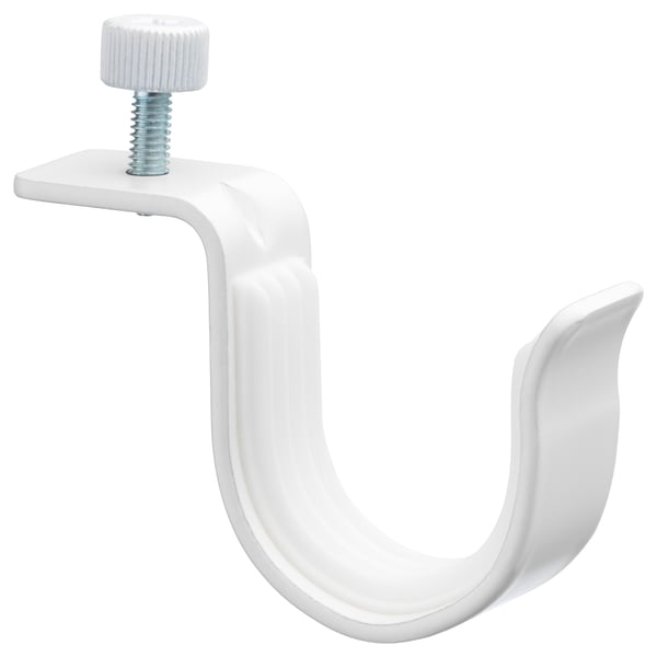 betydlig soporte barra cortina blanco