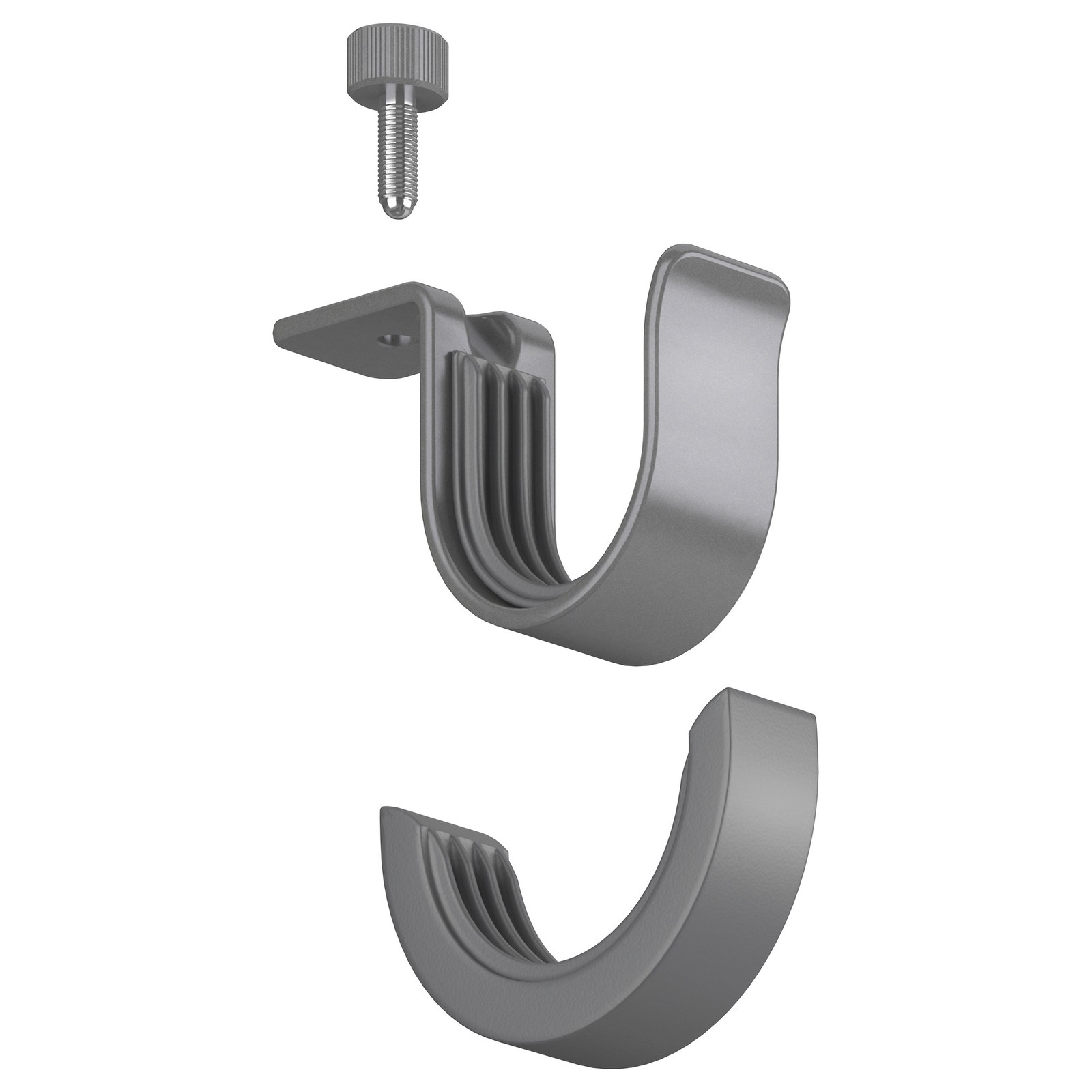 BETYDLIG Soporte barra cortina, gris plata IKEA