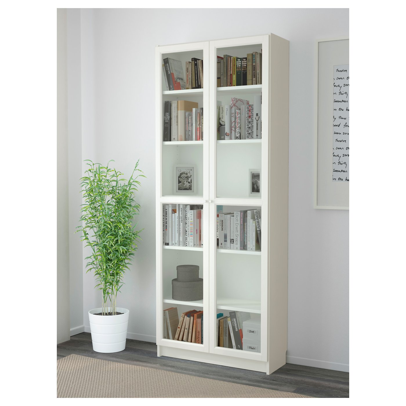 BILLY / OXBERG Librería, blanco, 80x30x202 cm IKEA