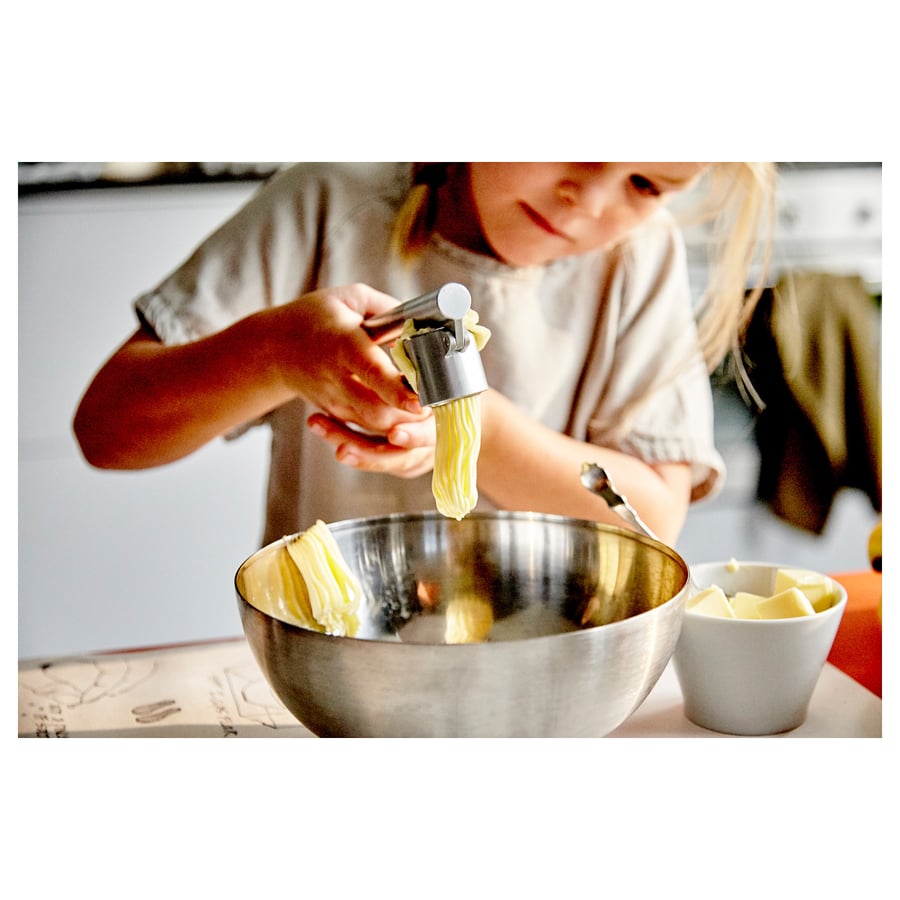 Bol Metalico Cocina VARDAGEN Espumadera, Acero Inoxidable/haya, 32