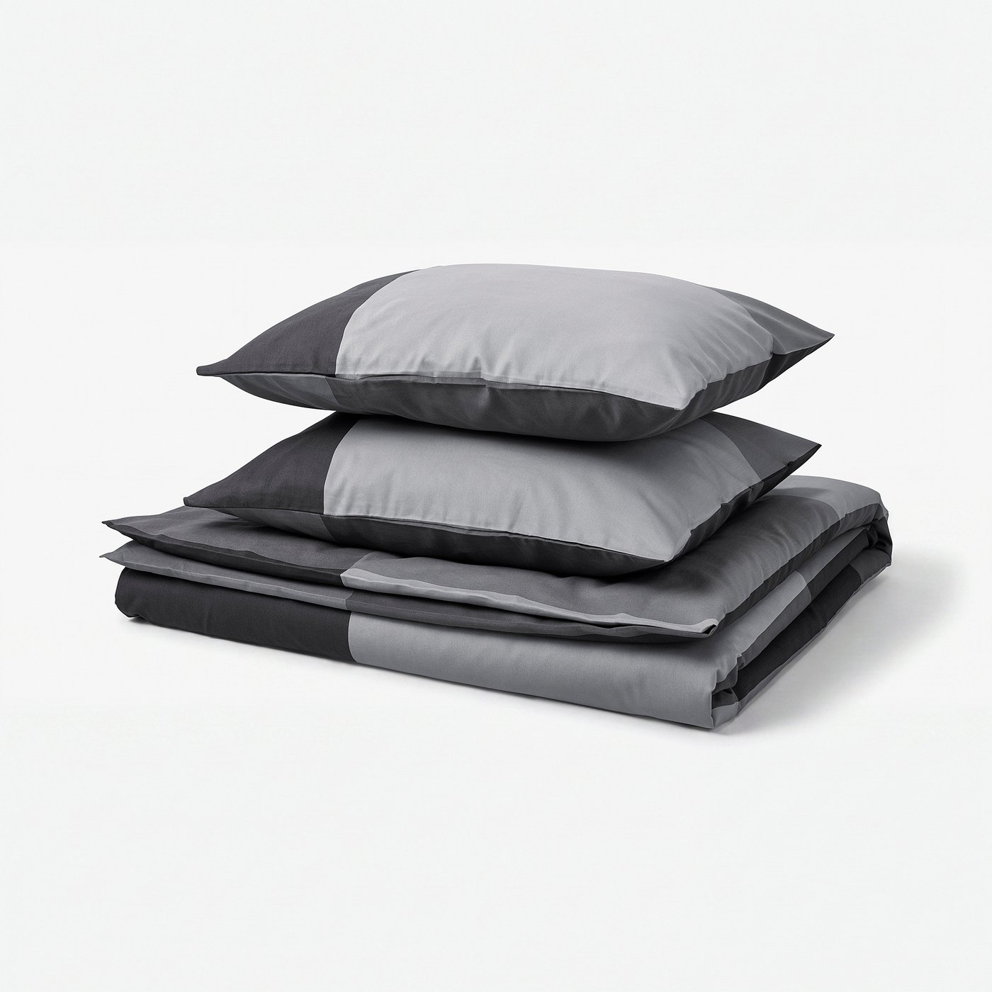 BRUNKRISSLA Funda nórdica con funda de almohada, negro, 200x220/50x60 cm