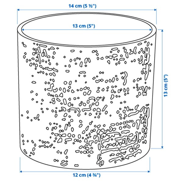 Ilustración con medidas del producto: CHIAFRÖN.
