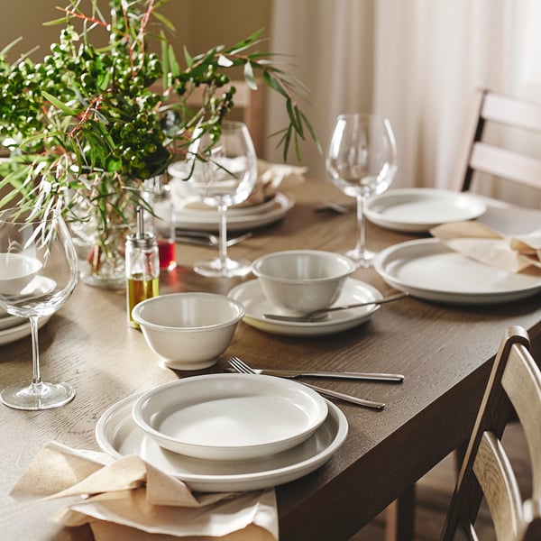 DAGGASTER Cuenco, lunares/beige claro, 14 cm