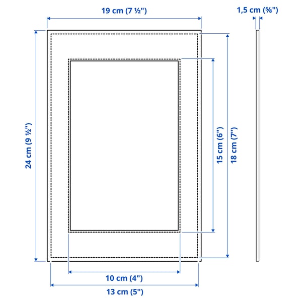 Ilustración con medidas del producto: DALSKÄRR.