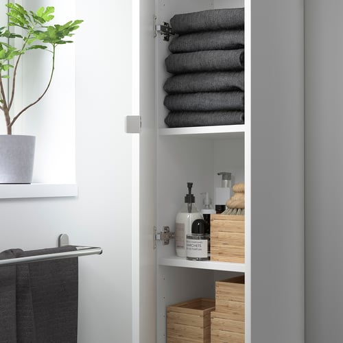 ENHET Armario alto con 4 baldas y puerta - blanco - IKEA