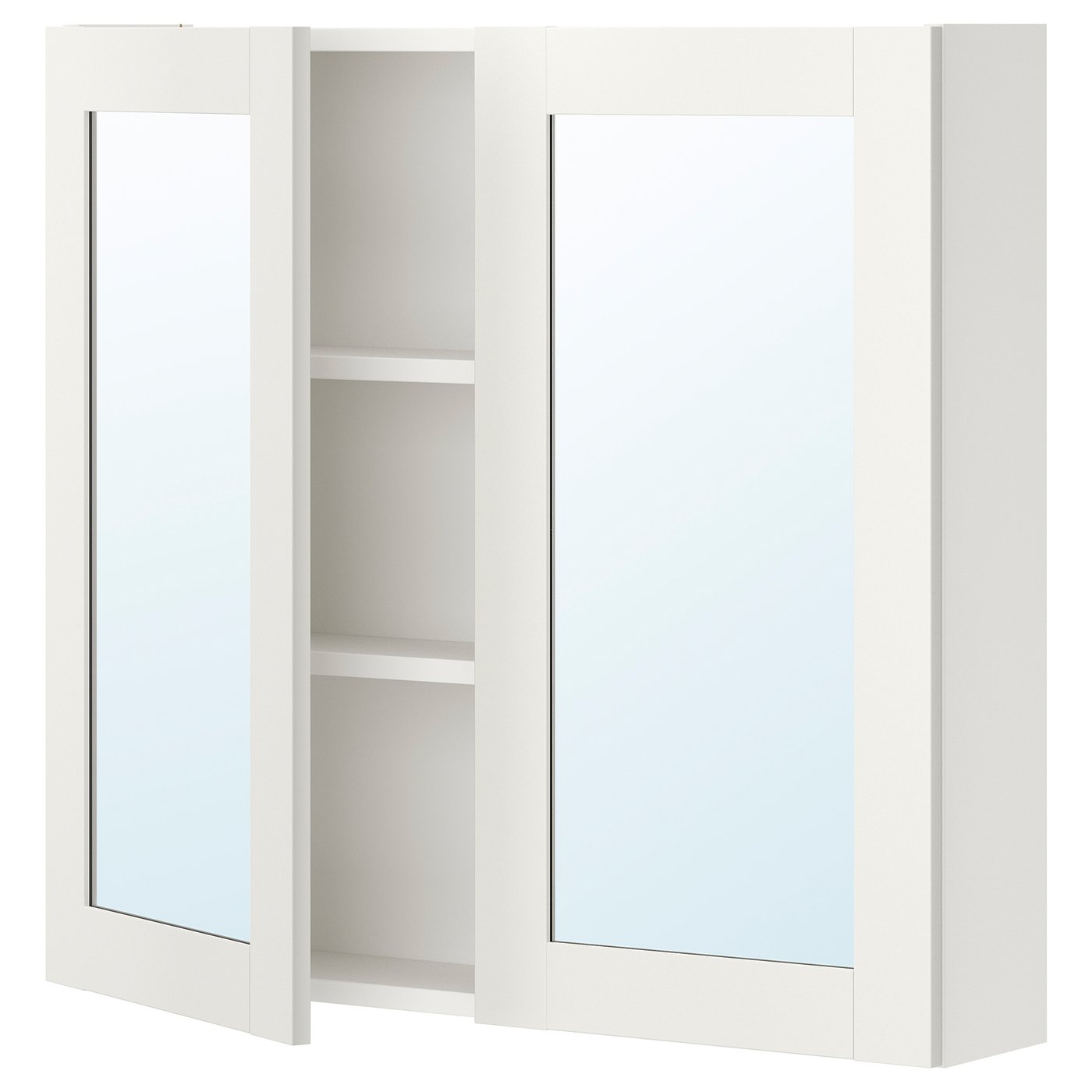 ENHET Armario &espejo, 2 puertas - blanco/blanco estructura - IKEA