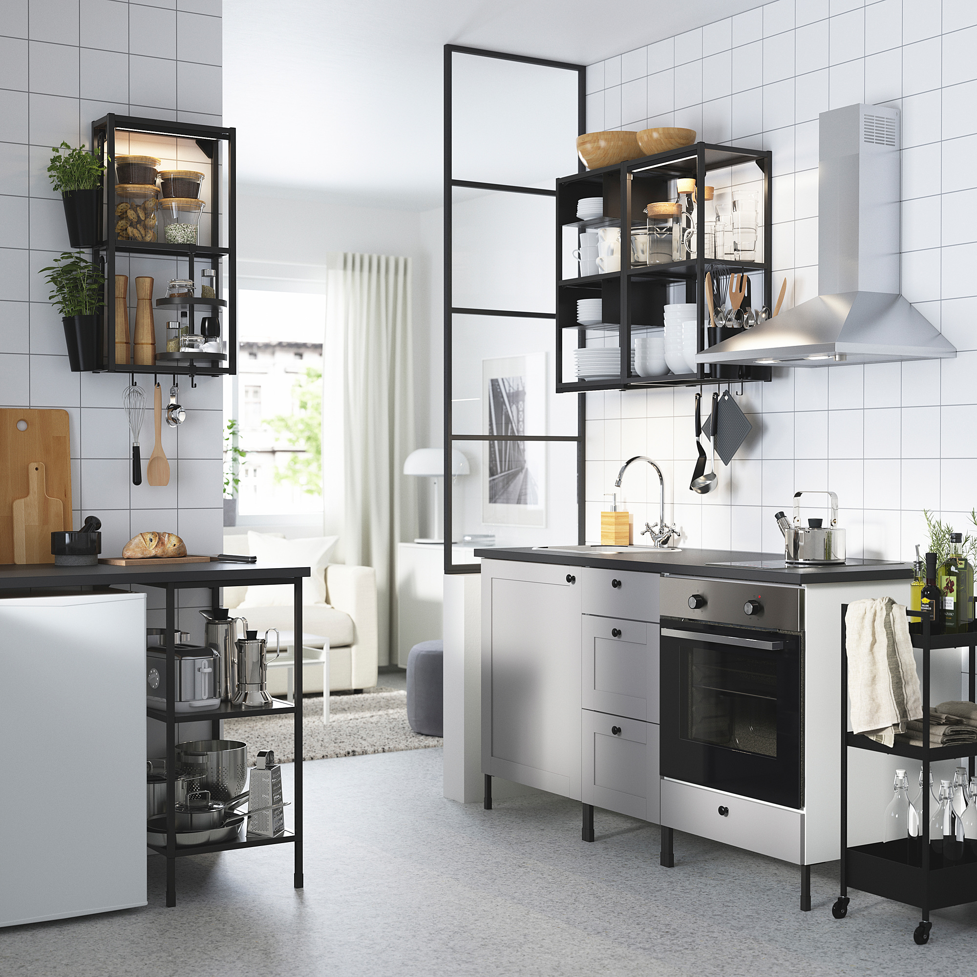 ENHET Cocina - antracita/gris estructura - IKEA