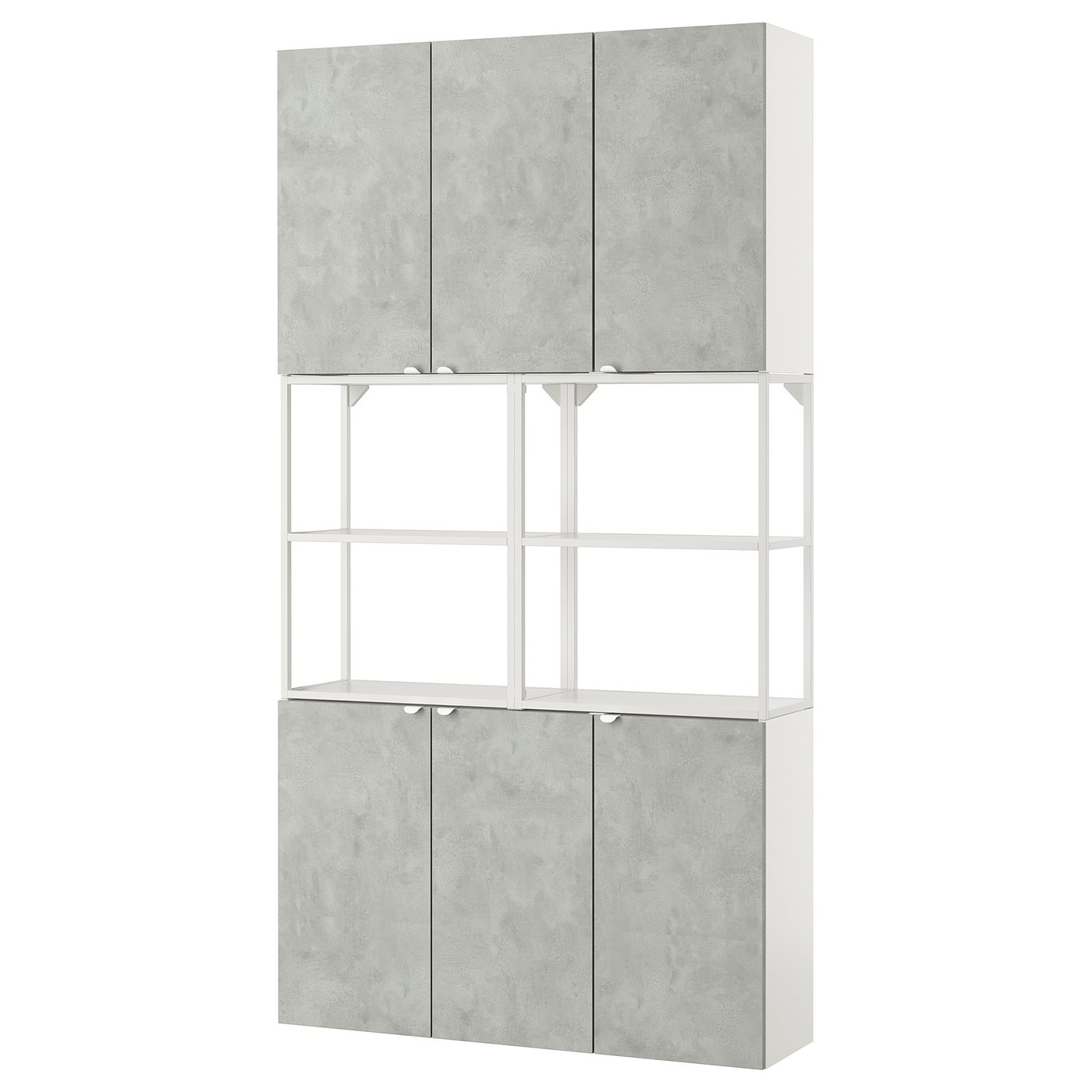 ENHET Combinación de almacenaje de pared - blanco/efecto cemento - IKEA