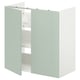 Mueble de baño verde salvia ENHET con estantes.